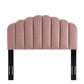 Modway Veronique Channel Tufted Performance Velvet Upholstered Twin Headboard in Dusty Rose MDY-MOD-6206-DUS