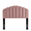 Modway Veronique Channel Tufted Performance Velvet Upholstered Twin Headboard in Dusty Rose MDY-MOD-6206-DUS