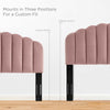 Modway Veronique Channel Tufted Performance Velvet Upholstered Twin Headboard in Dusty Rose MDY-MOD-6206-DUS