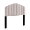 Modway Veronique Channel Tufted Performance Velvet Upholstered Full/Queen Headboard in Pink