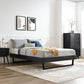 Modway MOD-6212-BLK Billie Twin Wood Platform Bed Frame, Black