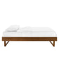 Modway MOD-6212-WAL Billie Twin Wood Platform Bed Frame Walnut MDY-MOD-6212-WAL