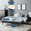 Margo Twin Wood Platform Bed Frame in Black