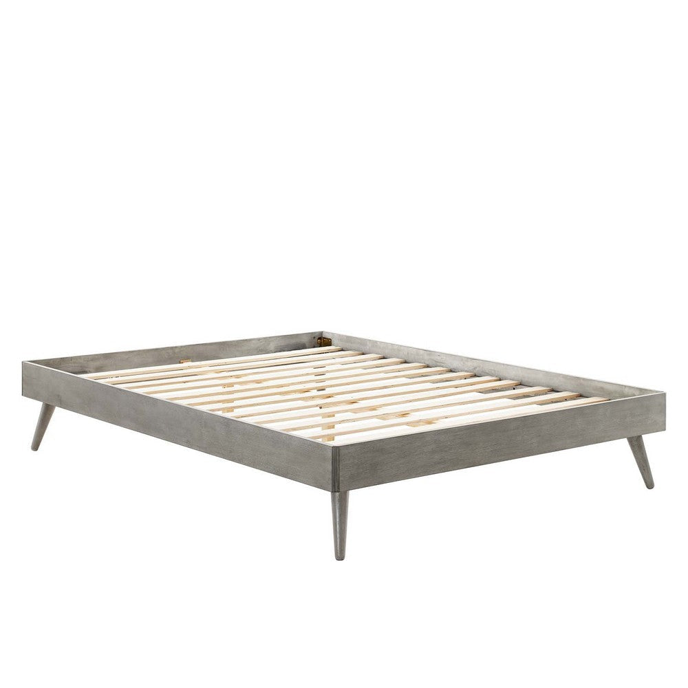 Modway Margo King Wood Platform Bed Frame in Gray MDY-MOD-6231-GRY