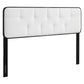 Modway Collins Tufted Twin Fabric and Wood Headboard in Black White