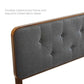 Collins Tufted Twin Fabric and Wood Headboard - No Shipping Charges MDY-MOD-6232-BLK-WHI