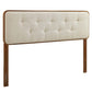 Collins Tufted King Fabric and Wood Headboard - No Shipping Charges