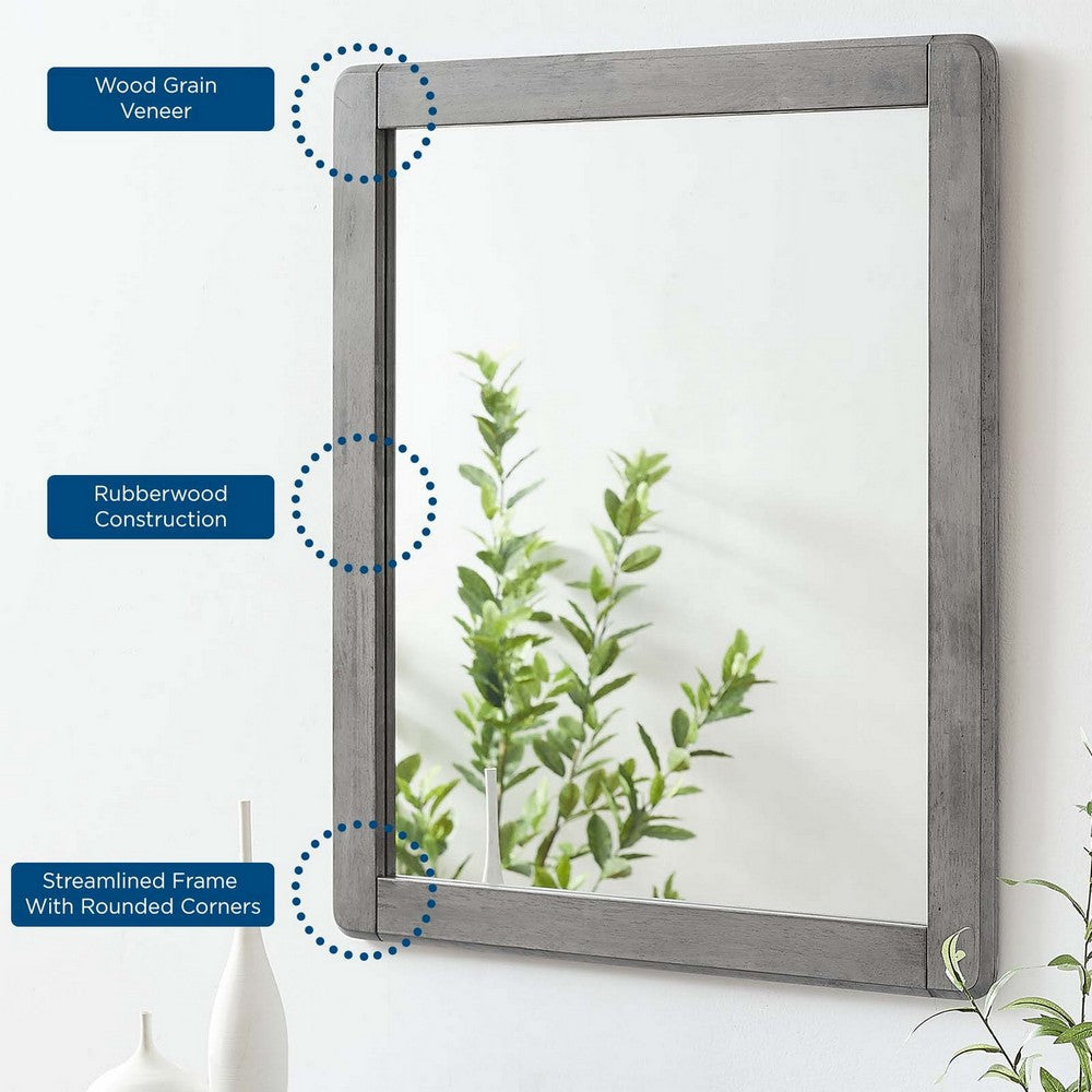 Georgia Wood Mirror - No Shipping Charges MDY-MOD-6243-GRY