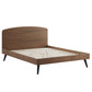 Modway Bronwen Queen Wood Platform Bed in Walnut MDY-MOD-6254-WAL