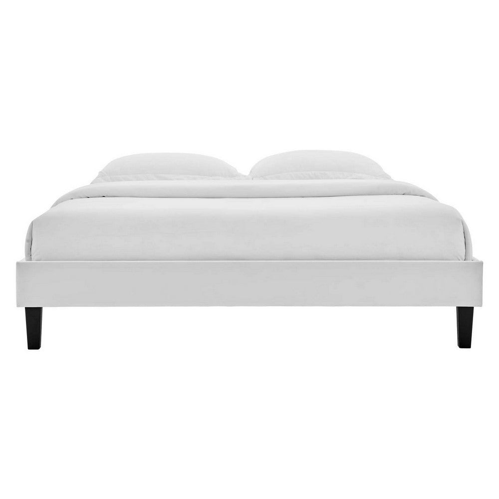 Reign Twin Performance Velvet Platform Bed Frame - No Shipping Charges MDY-MOD-6264-DUS