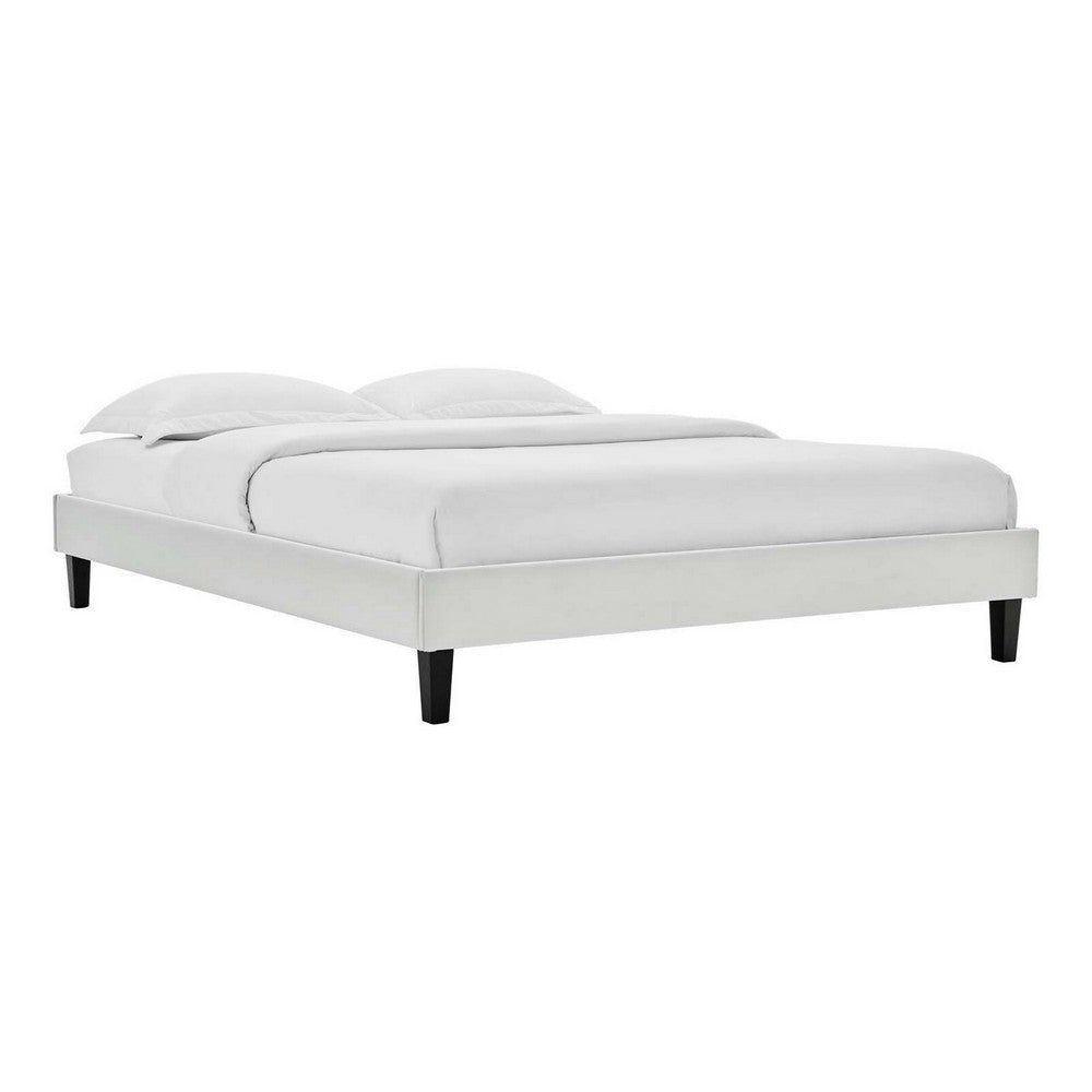 Reign Twin Performance Velvet Platform Bed Frame - No Shipping Charges