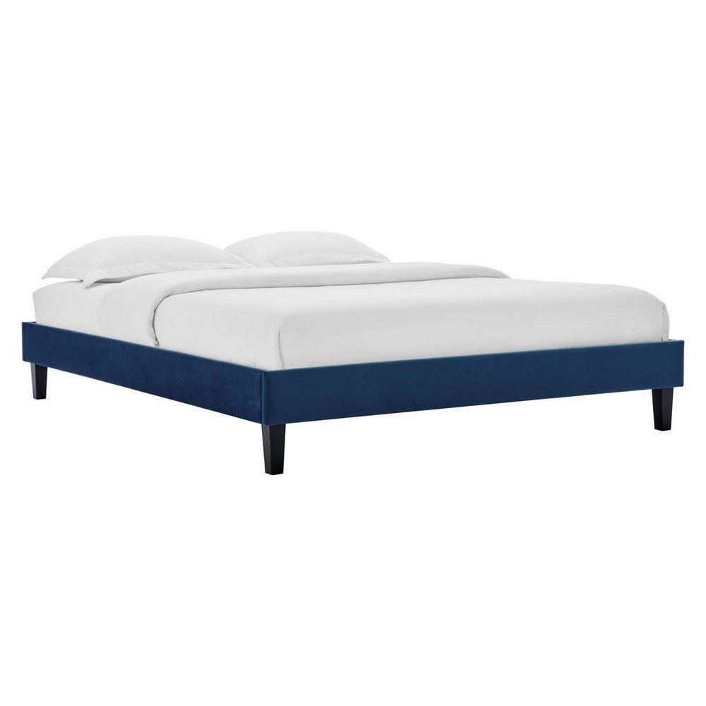 Reign Twin Performance Velvet Platform Bed Frame - No Shipping Charges