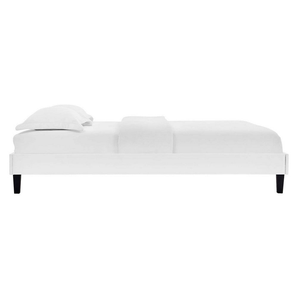 Reign Full Performance Velvet Platform Bed Frame - No Shipping Charges MDY-MOD-6265-LGR