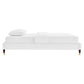 Harlow Twin Performance Velvet Platform Bed Frame - No Shipping Charges MDY-MOD-6268-WHI