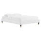 Modway MOD-6269-WHI Harlow Full Performance Velvet Platform Bed Frame, White