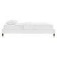 Modway MOD-6270-WHI Harlow Queen Performance Velvet Platform Bed Frame White MDY-MOD-6270-WHI