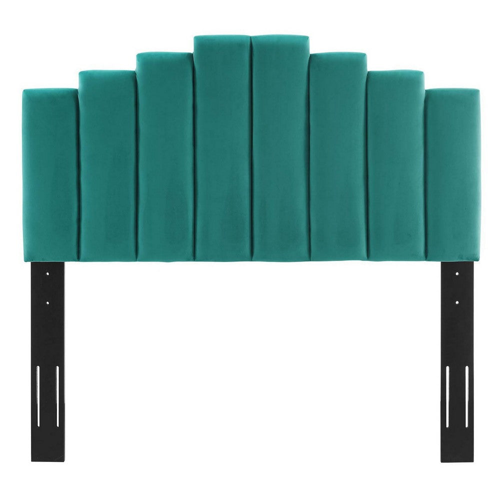 Modway Noelle Performance Velvet Twin Headboard in Teal MDY-MOD-6276-TEA