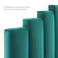 Modway Noelle Performance Velvet Twin Headboard in Teal MDY-MOD-6276-TEA