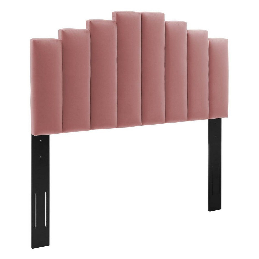 Modway Noelle Performance Velvet Headboard, King/California King, Dusty Rose