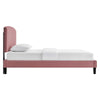 Modway Alessi Performance Velvet Platform Bed Queen (U.S. Standard) Dusty Rose MDY-MOD-6283-DUS