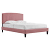 Modway Alessi Performance Velvet Platform Bed, Queen (U.S. Standard), Dusty Rose