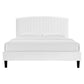 Modway Alessi Performance Velvet Platform Bed Queen (U.S. Standard) White MDY-MOD-6283-WHI