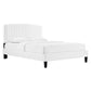 Modway Alessi Performance Velvet Platform Bed, Queen (U.S. Standard), White