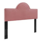 Modway Dawn Performance Velvet Headboard, Twin, Dusty Rose