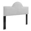 Modway Dawn Performance Velvet Headboard, Full/Queen, Light Gray