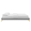 Modway MOD-6305-LGR Sutton Twin Performance Velvet Bed Frame Light Gray MDY-MOD-6305-LGR