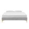 Modway MOD-6305-LGR Sutton Twin Performance Velvet Bed Frame Light Gray MDY-MOD-6305-LGR