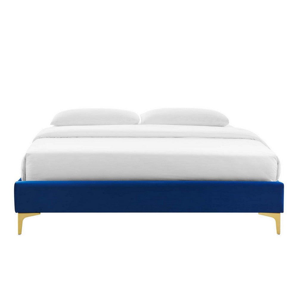 Modway MOD-6306-NAV Sutton Full Performance Velvet Bed Frame Navy MDY-MOD-6306-NAV