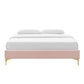 Modway MOD-6306-PNK Sutton Full Performance Velvet Bed Frame Pink MDY-MOD-6306-PNK