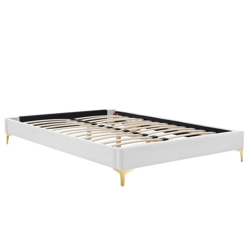 Sutton Full Performance Velvet Bed Frame - No Shipping Charges MDY-MOD-6306-LGR