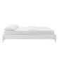 Modway MOD-6306-WHI Sutton Full Performance Velvet Bed Frame White MDY-MOD-6306-WHI