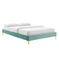 Modway MOD-6307-MIN Sutton King Performance Velvet Bed Frame, Mint