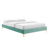 Modway MOD-6307-MIN Sutton King Performance Velvet Bed Frame, Mint