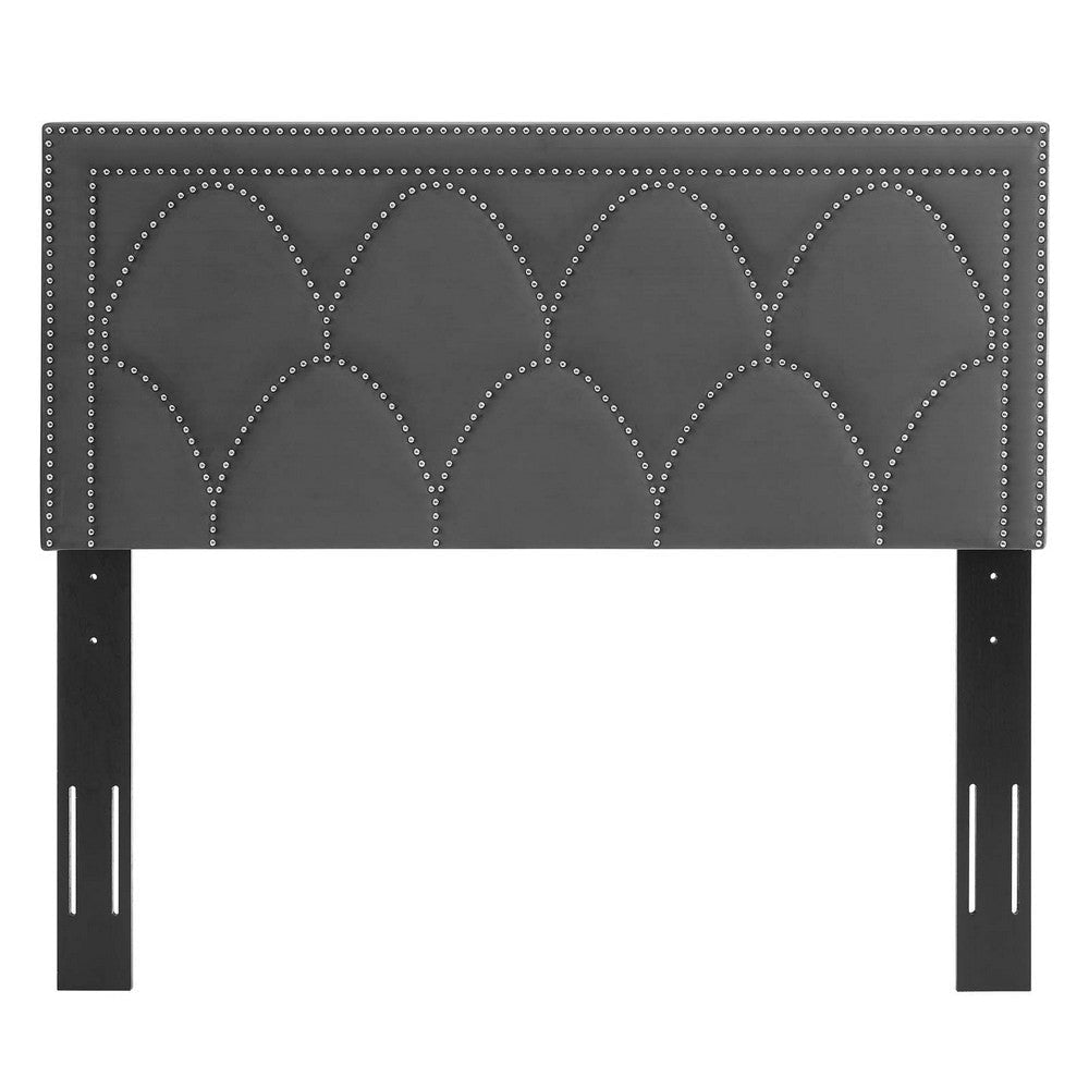 Greta Performance Velvet Twin Headboard - No Shipping Charges MDY-MOD-6320-CHA