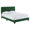 Modway Celine Channel Tufted Performance Velvet Bed, King, Emerald