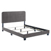 Modway Celine Channel Tufted Performance Velvet Bed King Grey MDY-MOD-6329-GRY