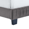 Modway Celine Channel Tufted Performance Velvet Bed King Grey MDY-MOD-6329-GRY