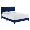 Modway Celine Channel Tufted Performance Velvet Bed, King, Navy