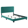 Modway Celine Channel Tufted Performance Velvet Bed King Teal MDY-MOD-6329-TEA