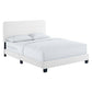 Modway Celine Channel Tufted Performance Velvet Bed, King, White