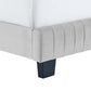 Modway Celine Channel Tufted Performance Velvet Bed Queen Light Gray MDY-MOD-6330-LGR