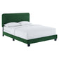 Modway Celine Channel Tufted Performance Velvet Full Bed in Emerald