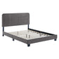 Modway Celine Channel Tufted Performance Velvet King Platform Bed in Gray MDY-MOD-6333-GRY