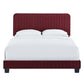 Celine Channel Tufted Performance Velvet Twin Platform Bed - No Shipping Charges MDY-MOD-6336-MAR