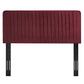 Milenna Channel Tufted Performance Velvet Twin Headboard - No Shipping Charges MDY-MOD-6337-MAR