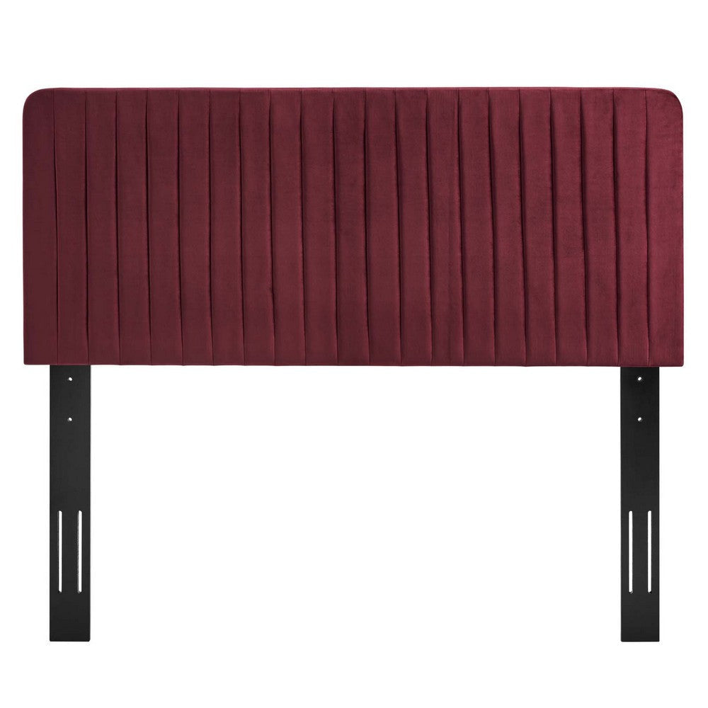 Milenna Channel Tufted Performance Velvet Twin Headboard - No Shipping Charges MDY-MOD-6337-MAR